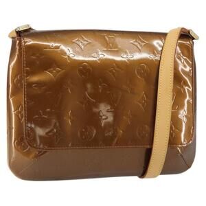 LOUIS VUITTON Monogram Vernis Thompson Street Bag Bronze M91124 LV Auth ka732